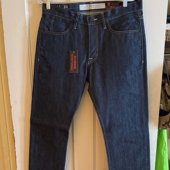 Williamsburg Garment Company Men's Relaxed Fit Dark Indigo Jeans